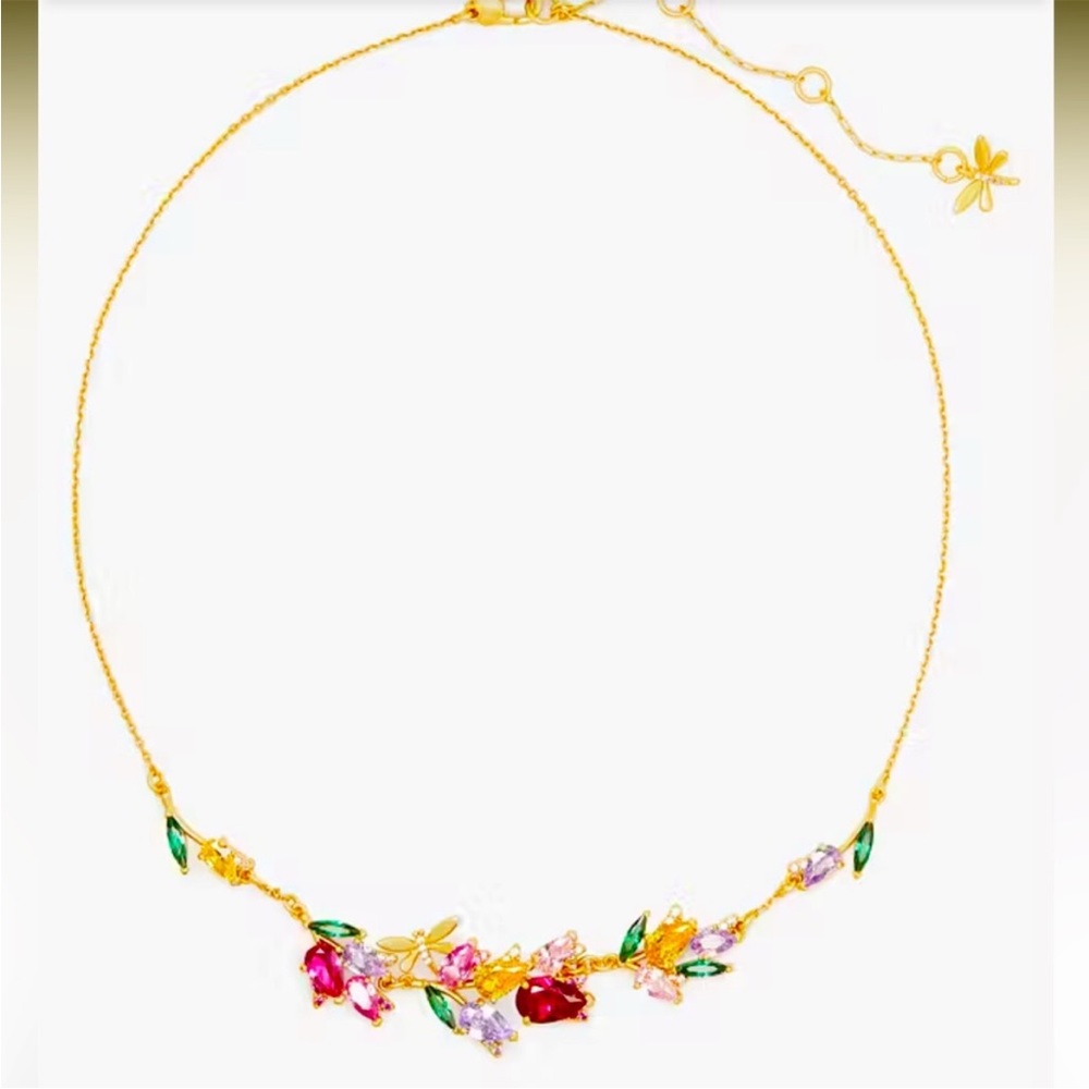 EUC Kate Spade Greenhouse Floral Necklace only wore once - Picture 2 of 5